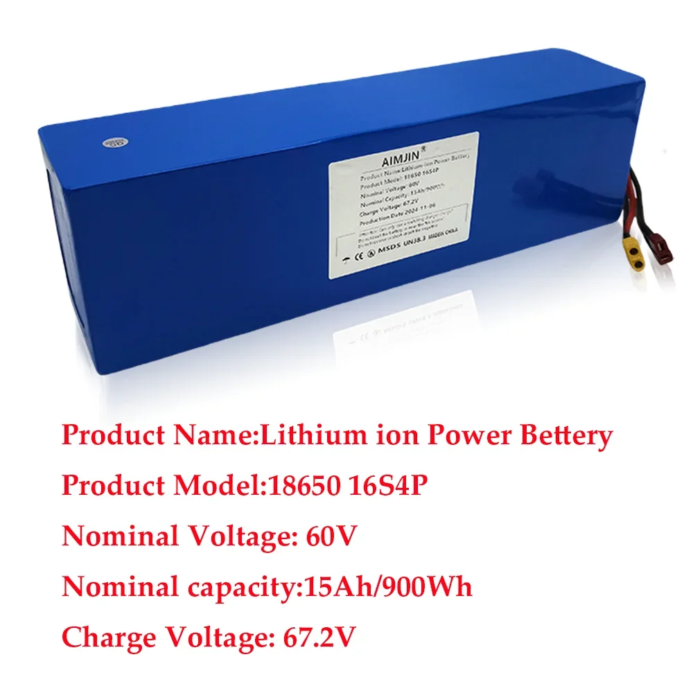 แบตเตอรี่ 60V 15Ah 16S4P 15000 - 60V 50Ah Electric Scooter Battery บทวิจารณ์และราคา